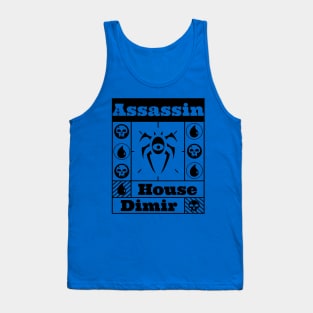 House Dimir | Assassin | MTG Guild Black on Blue Design Tank Top